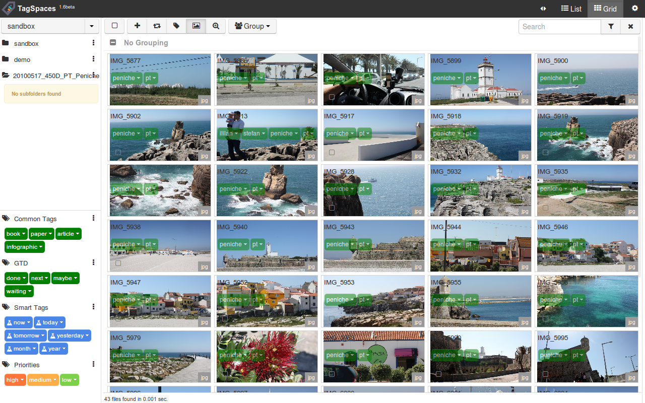 Screenshot grid perspective