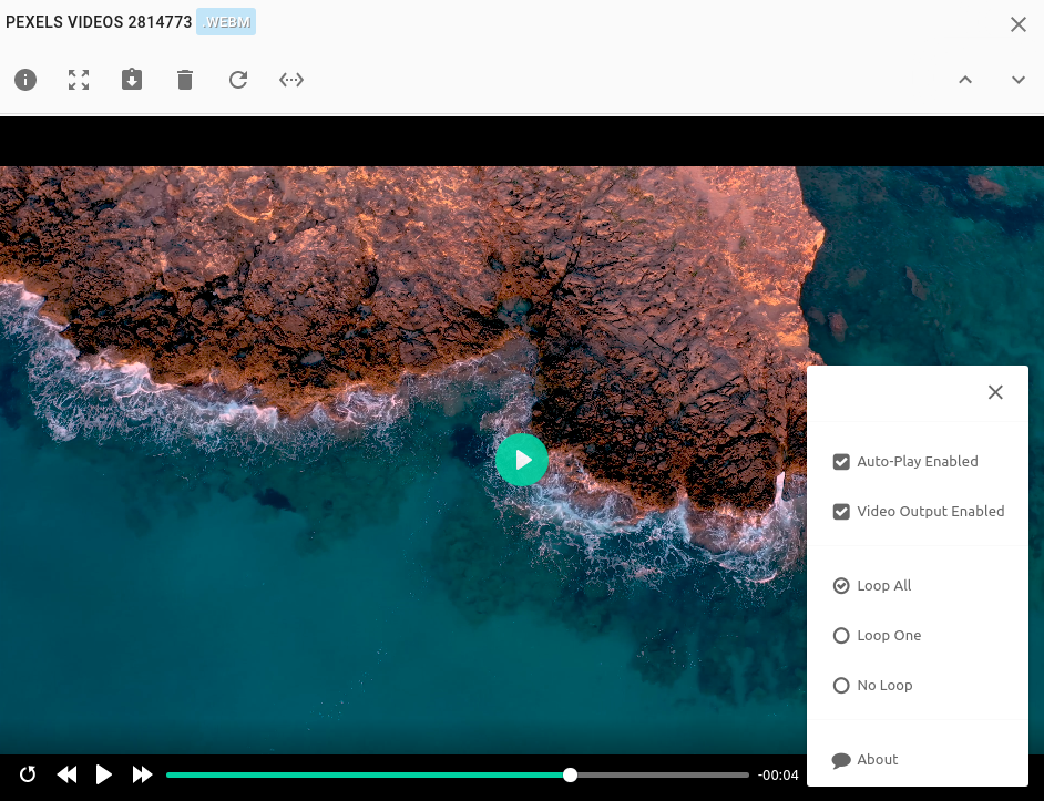 Built-in media player extension in TagSpaces